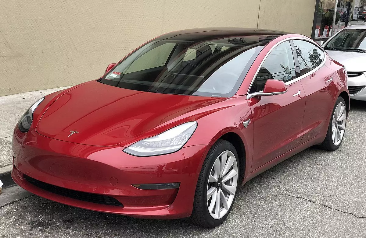 Red Tesla Model 3