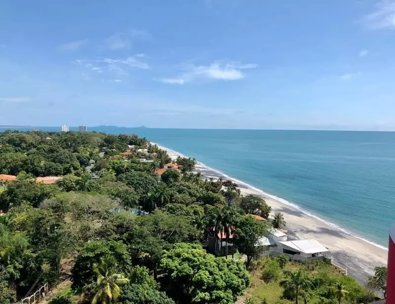 View at the beach and landscape at the Playita beach in Azuero Peninsula, Panama