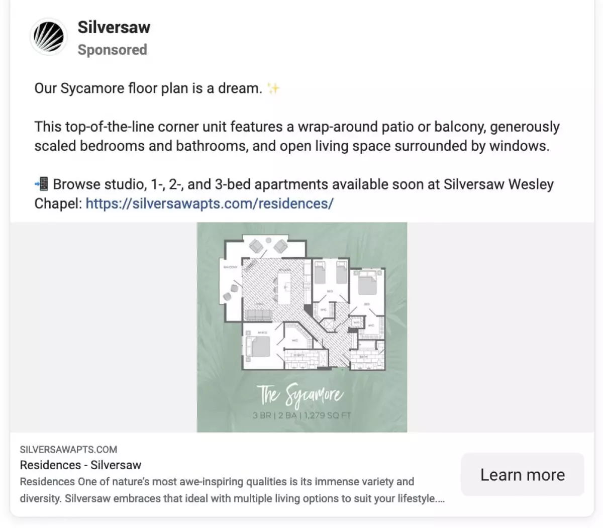 Silversaw Sycamore floor plan