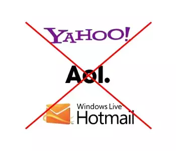 Avoid AOL, Yahoo, and Hotmail
