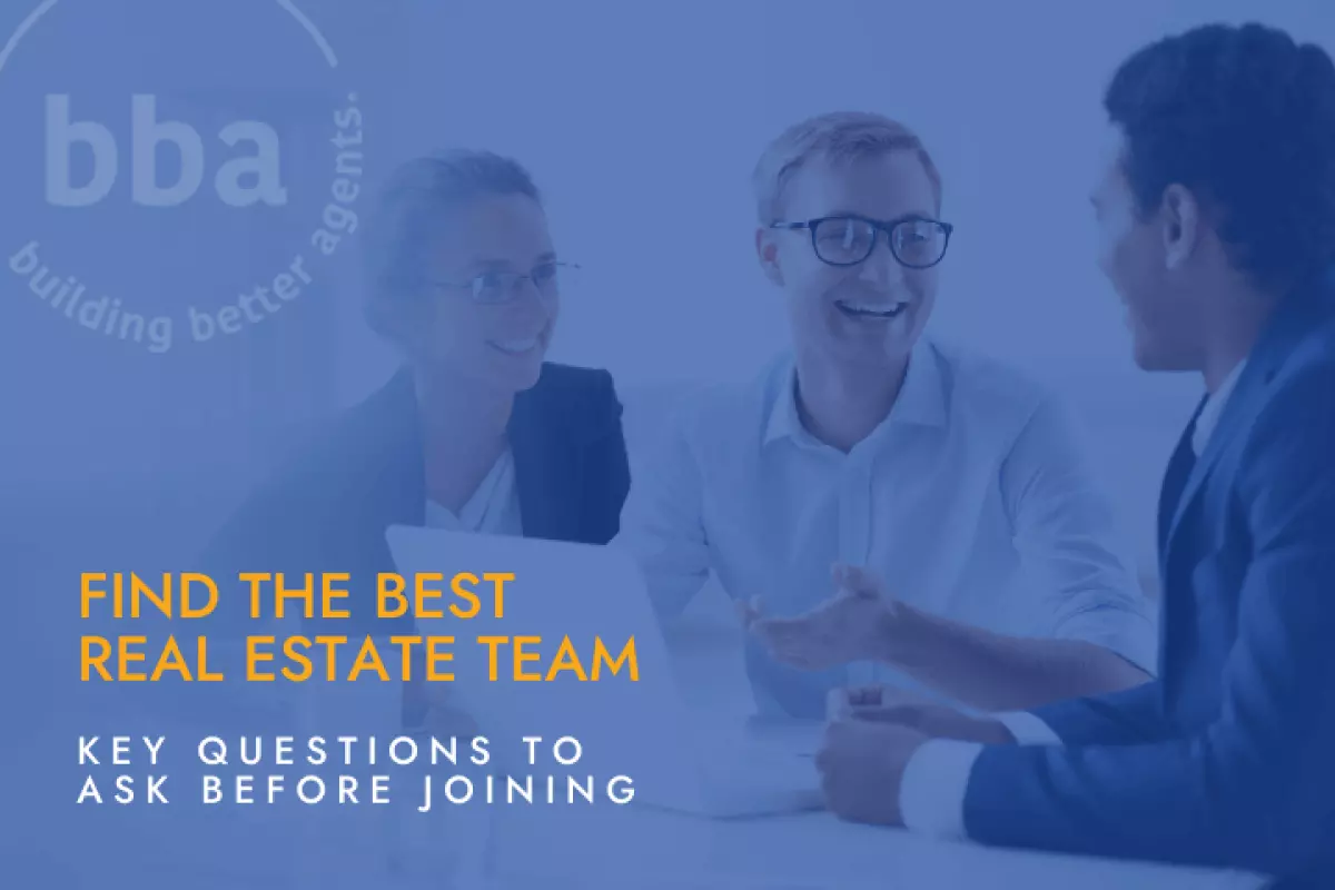 Important questions to ask before you join a real estate team