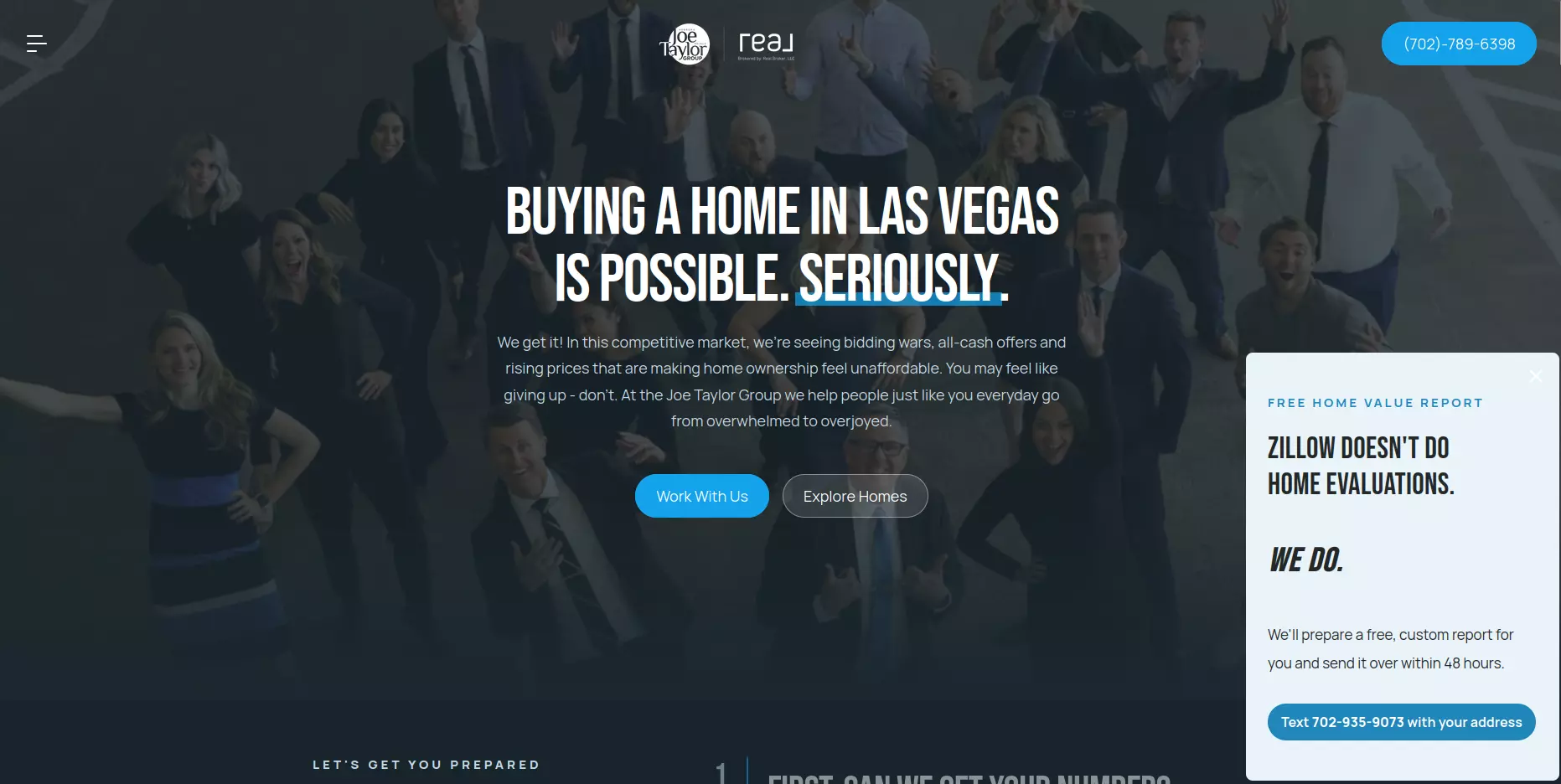 The Joe Taylor Group Real Estate Website Example