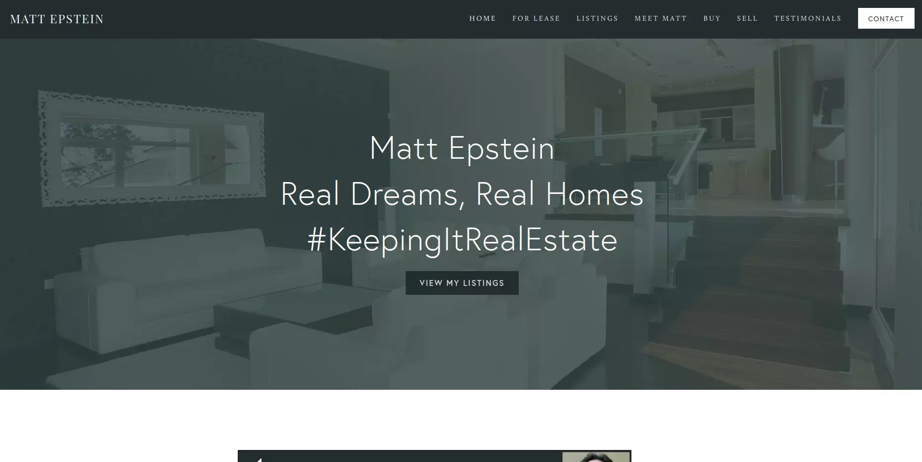 Matt Epstein Real Estate Website Example