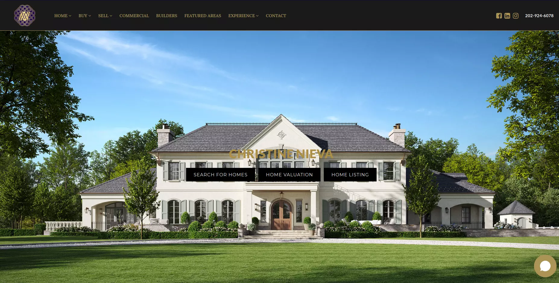 Christine Nieva Real Estate Website Example