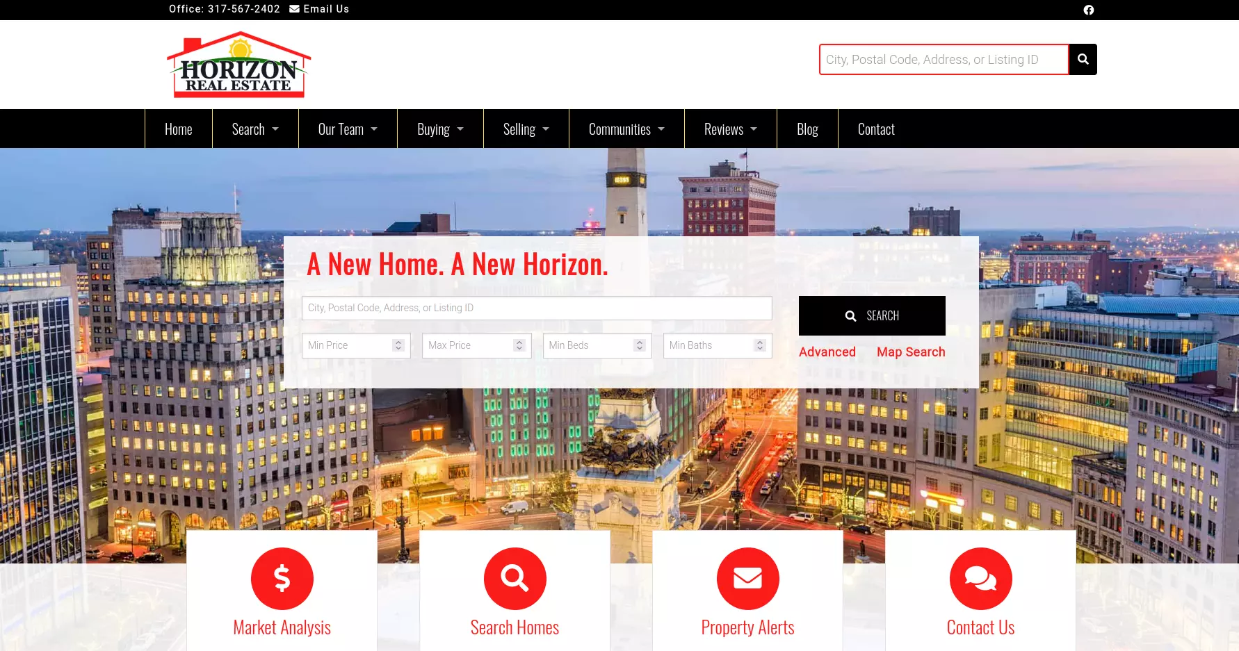 Horizon Heights Realty Real Estate Website Example