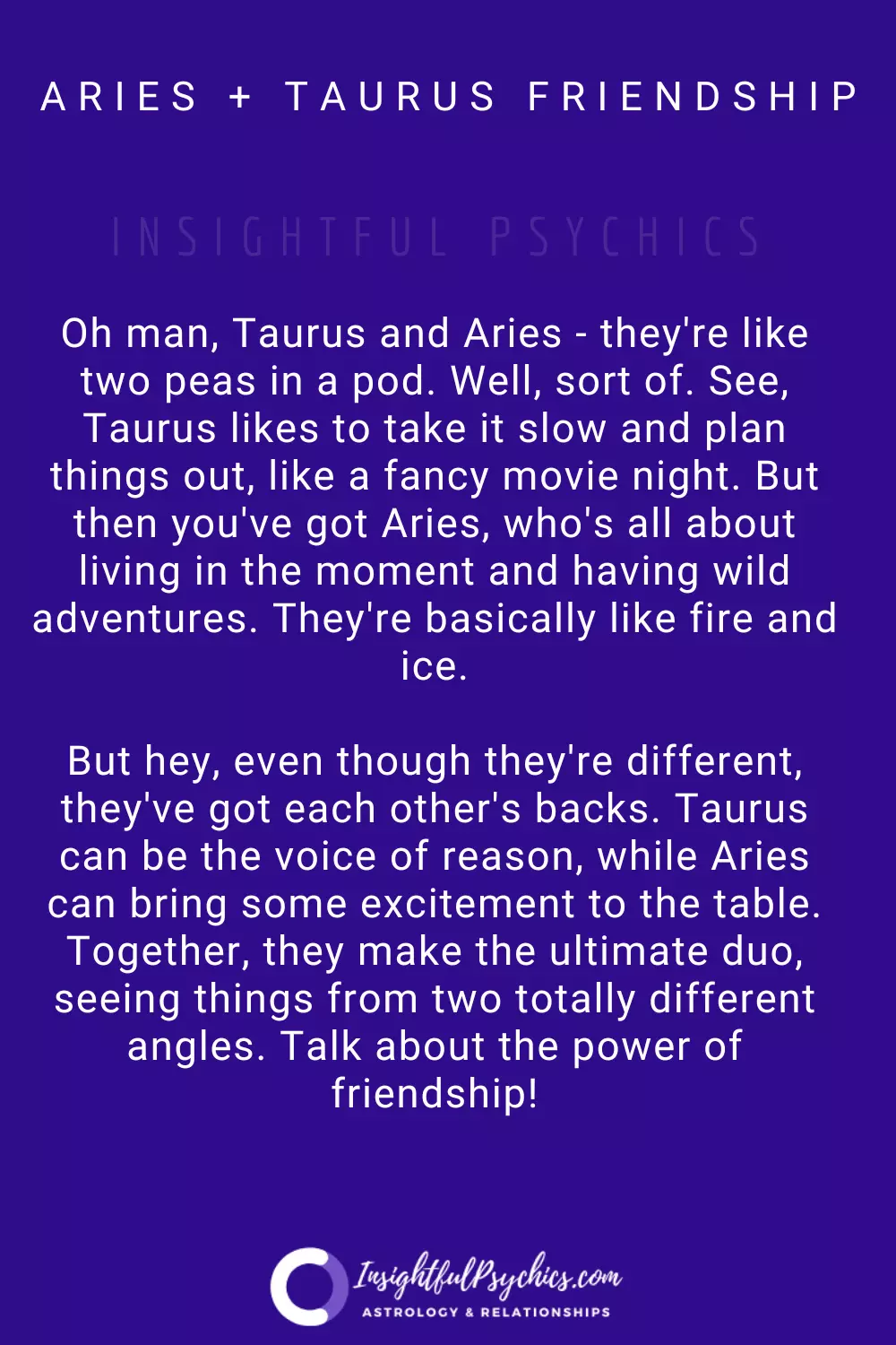 taurus and aries friendship