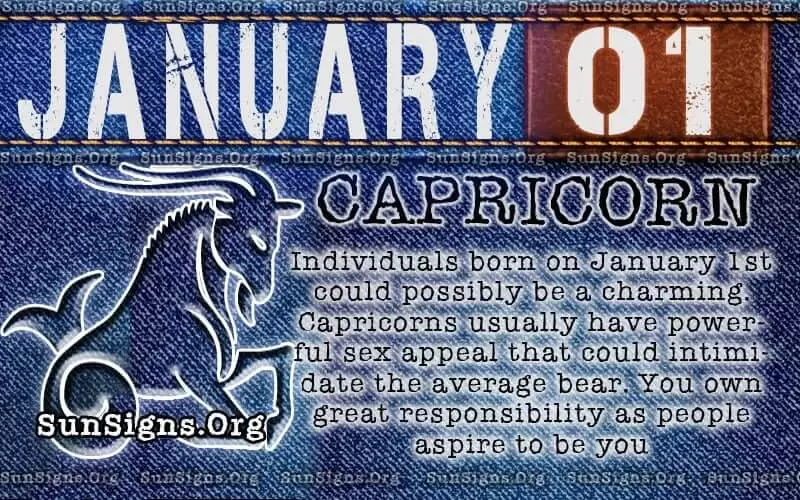 January 1 Capricorn birthday