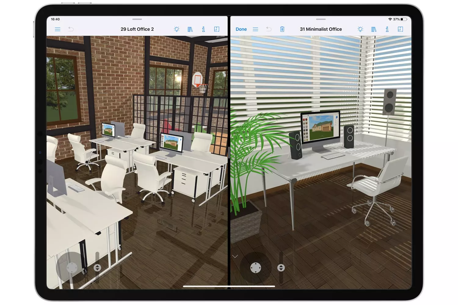 Once the rooms have been built, adding 3D objects and textures is a snap with Live Home 3D Pro.