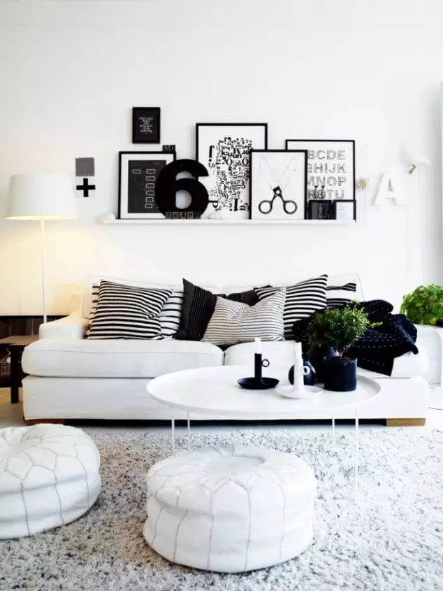 Black and White Living Room