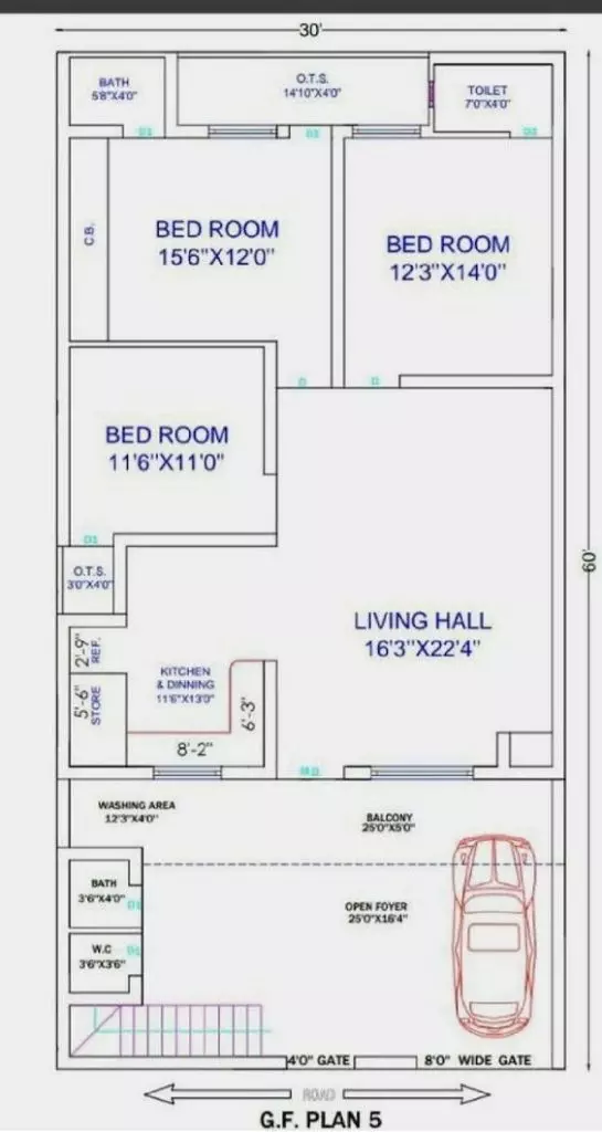 3BHK House Plan Design