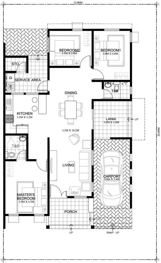 3bedroom Indian design with garage