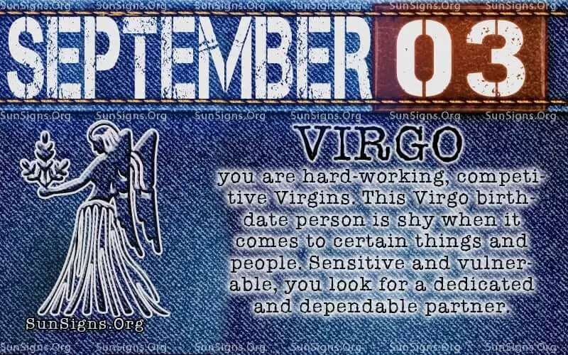 September 3 Virgo