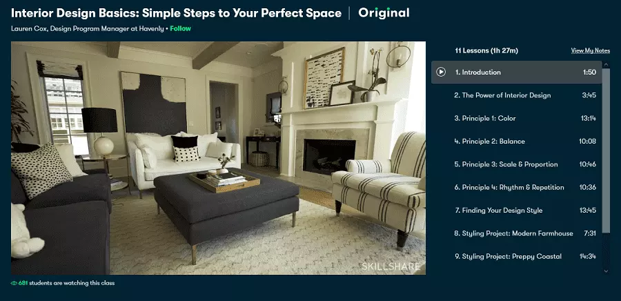 Skillshare: Interior Design Basics: Simple Steps to Perfect Your Space