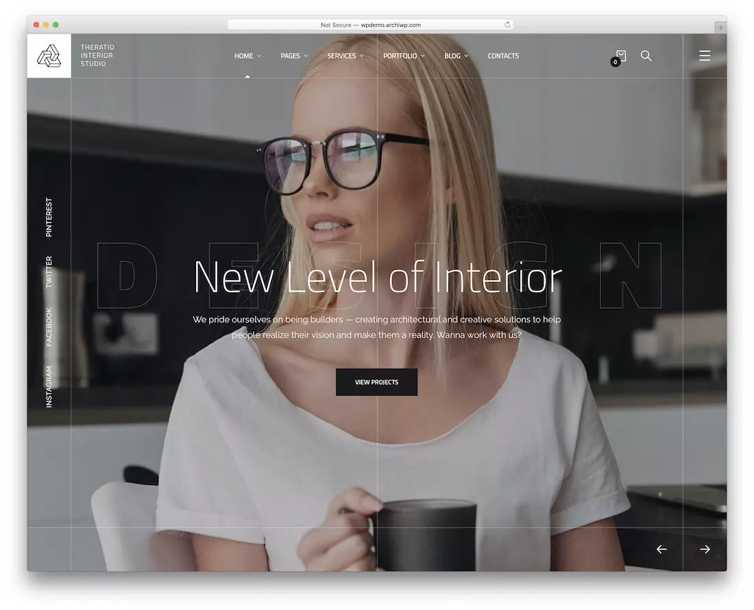 modern interior design website template