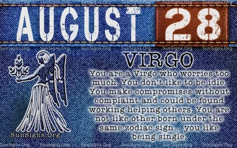 August 28 virgo birthday calendar