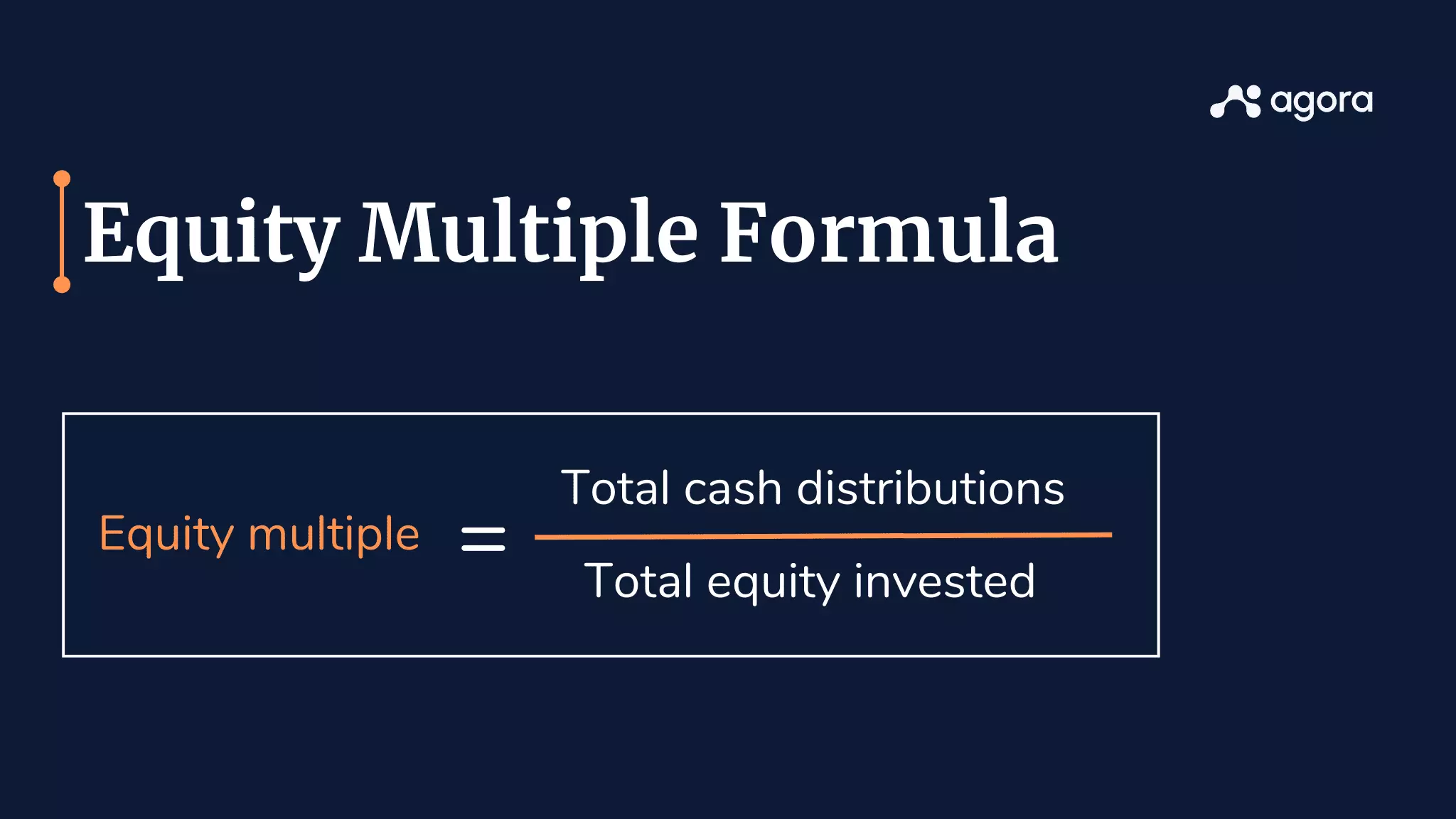 Illustration on equity multiple formula.