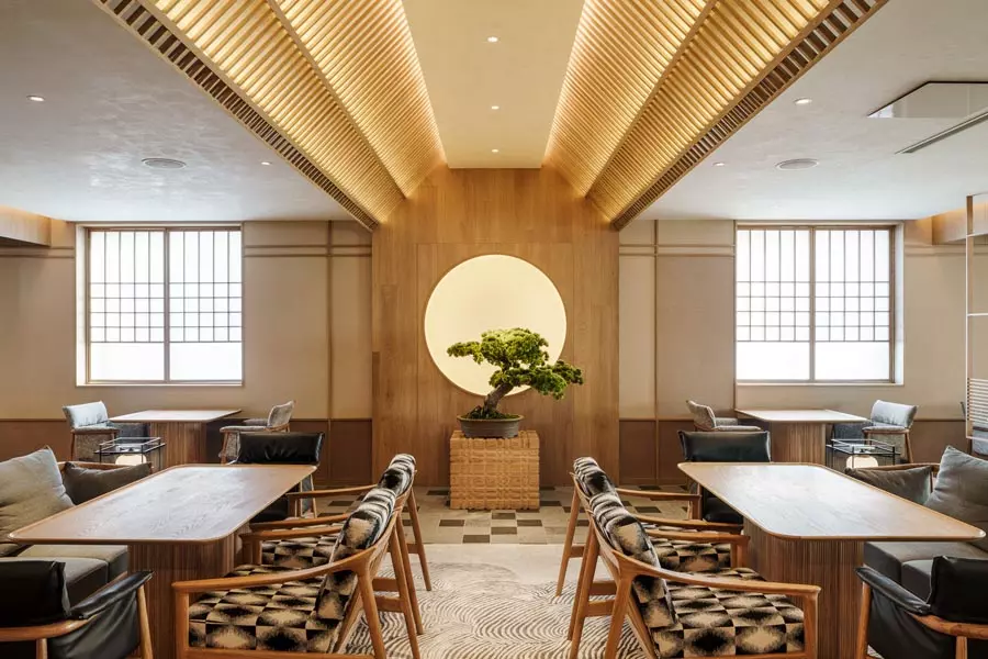 Restaurant interior design - Japanese Lounge at Base Anfu by Red Design