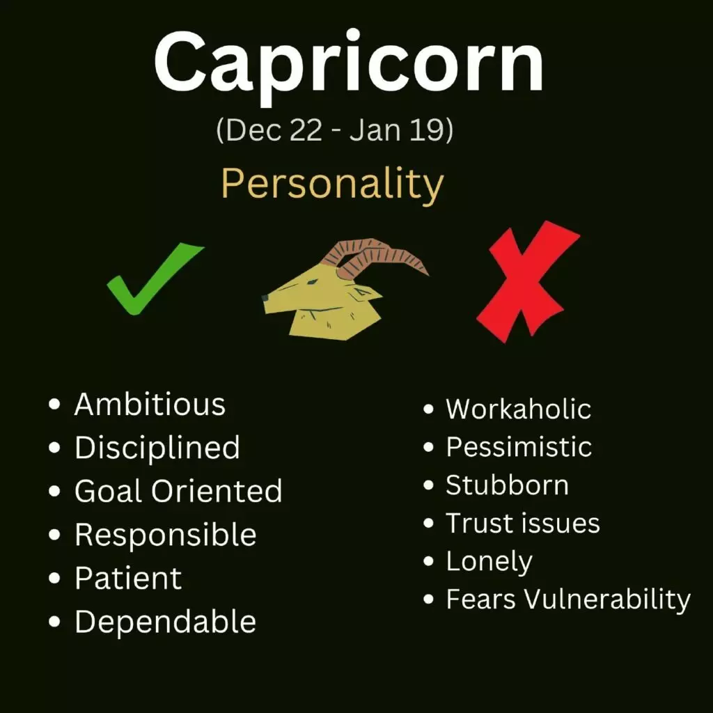 January 3 personality traits, both negative and positive traits as a Capricorn