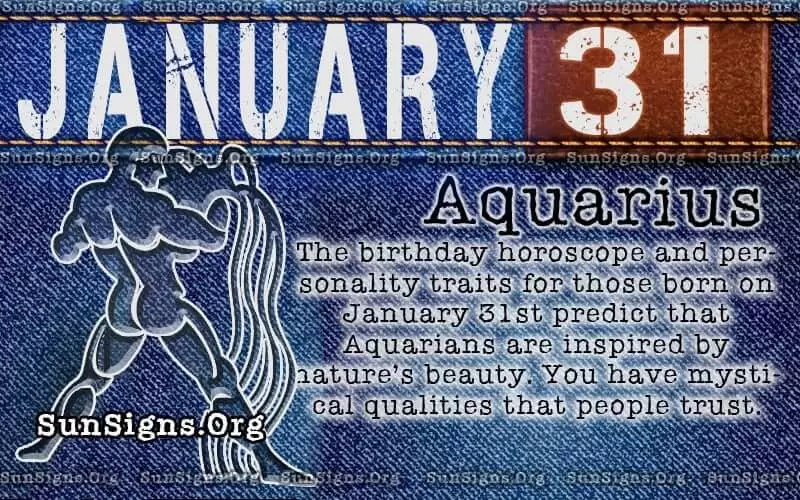 January 31 Birthday Personality