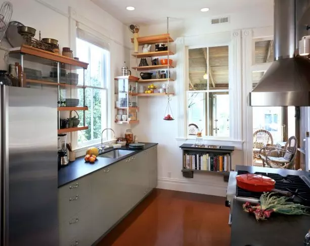 Home Office with Permanent Wooden Partition that Comes with Glass Window Feature