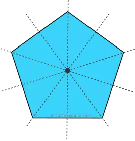 A pentagon can be divided into three triangles