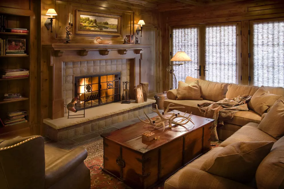 Gorgeous architecture and lavish views enhance this lodge bedroom (canadianloghomes)