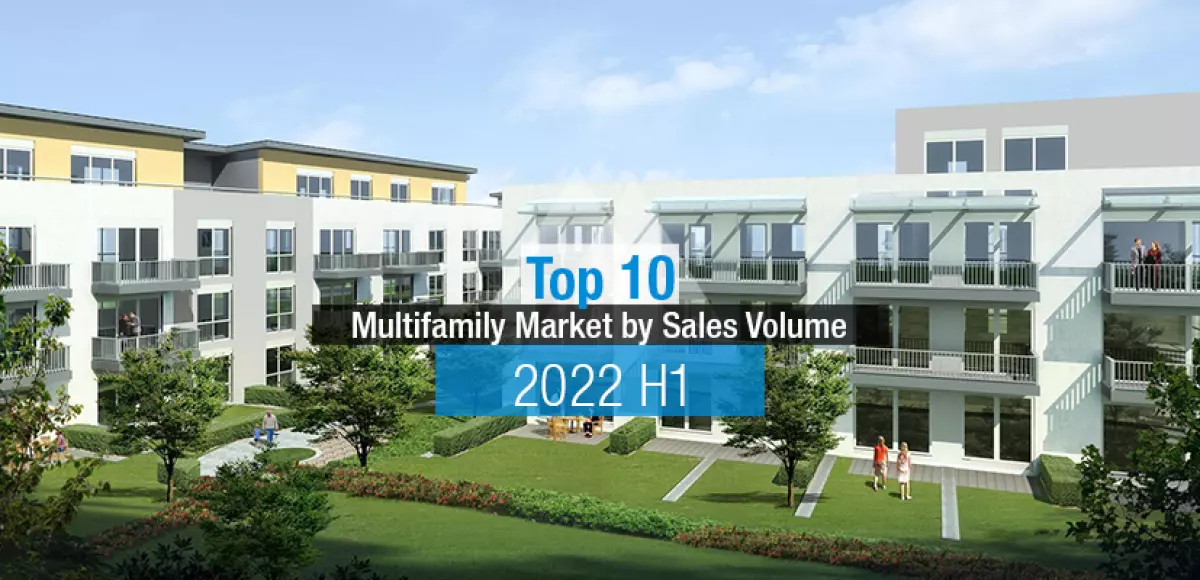 Top 10 Multifamily Markets by Sales Volume in 2022 H1