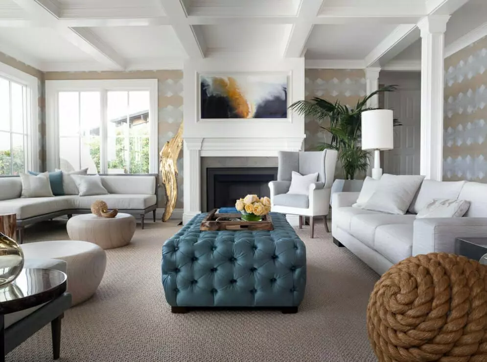 Coastal living room decor by Decorilla interior designer, Lane B.W.