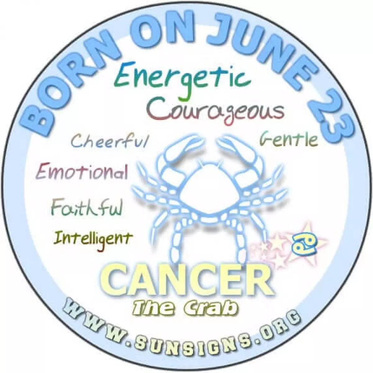 IF YOUR BIRTHDATE IS JUNE 23, then you are an attractive blend of cynicism and faith