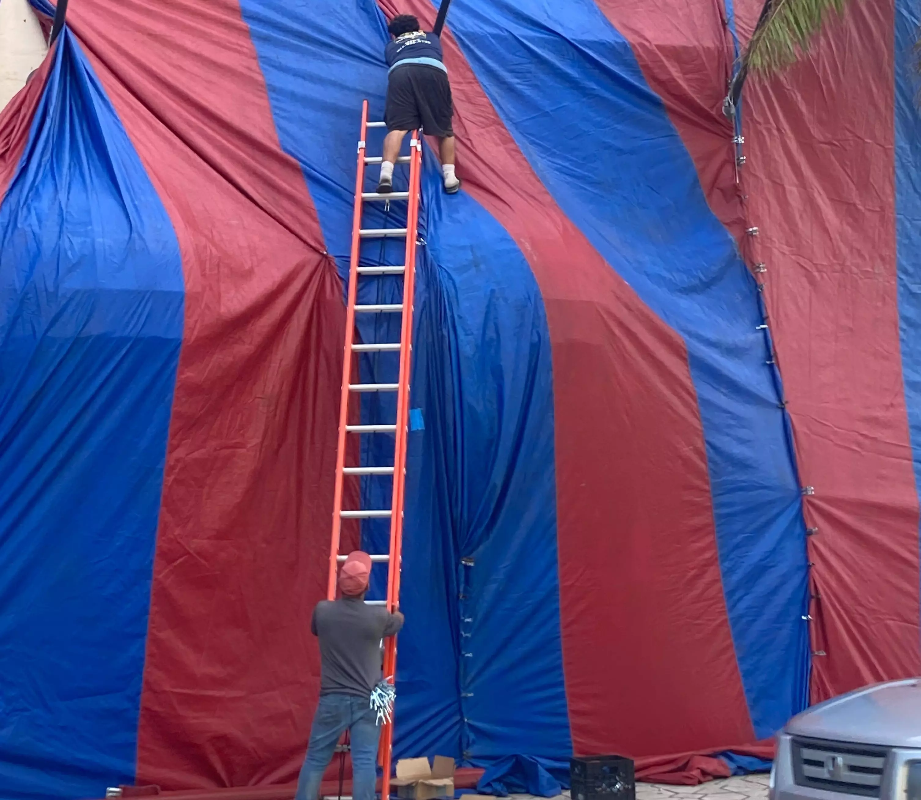 The Gulfstream Hotel in Lake Worth Beach recently was tented for termites as part of the historic property