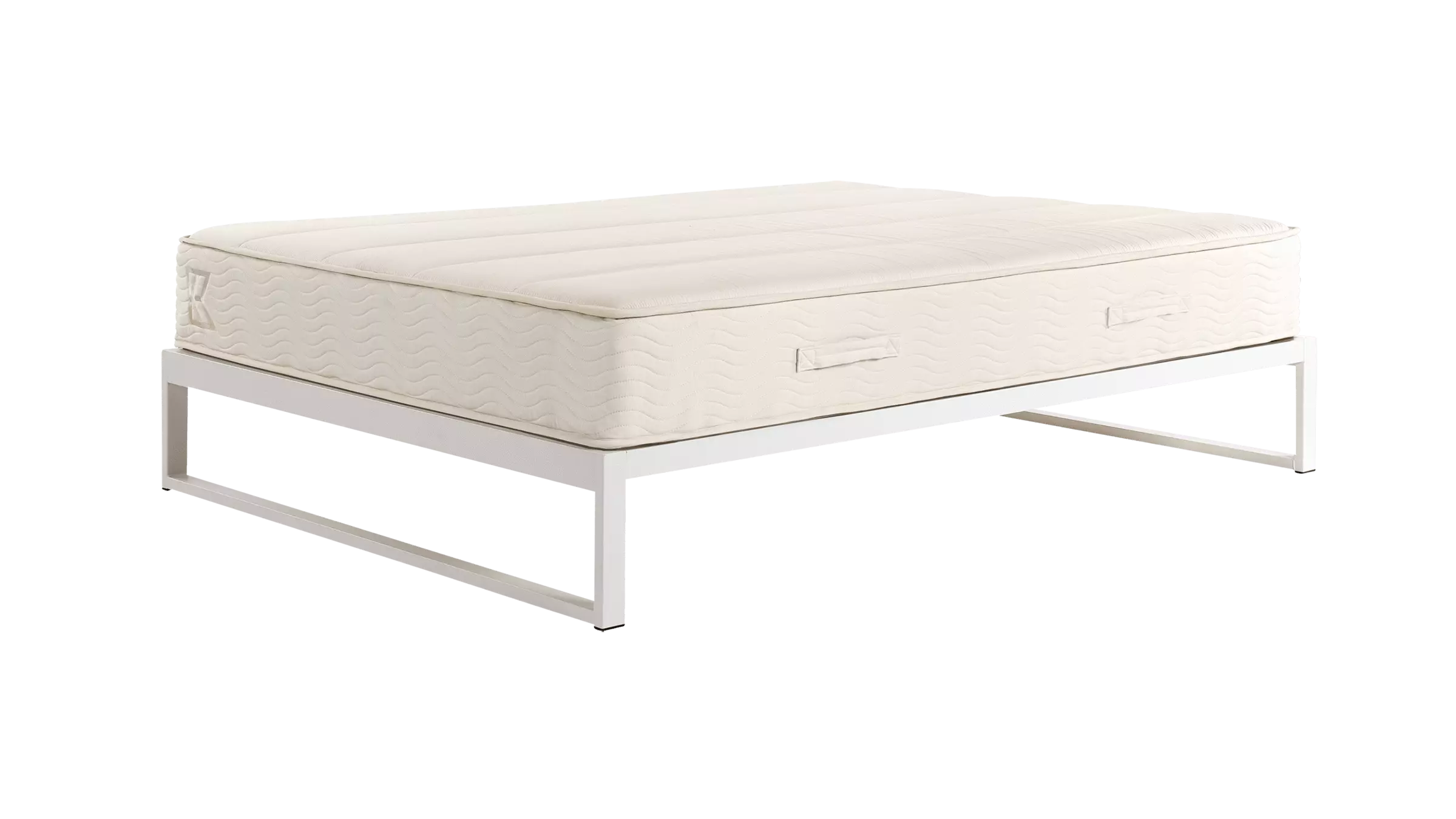 minimo-white-metal-bed-frame-with-mattress