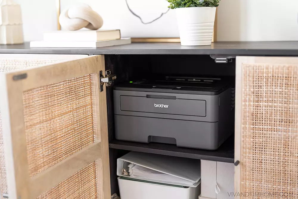 Office Sideboard that Fits a Printer