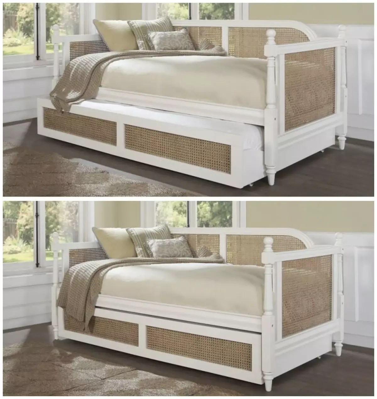 rattan daybed trundle