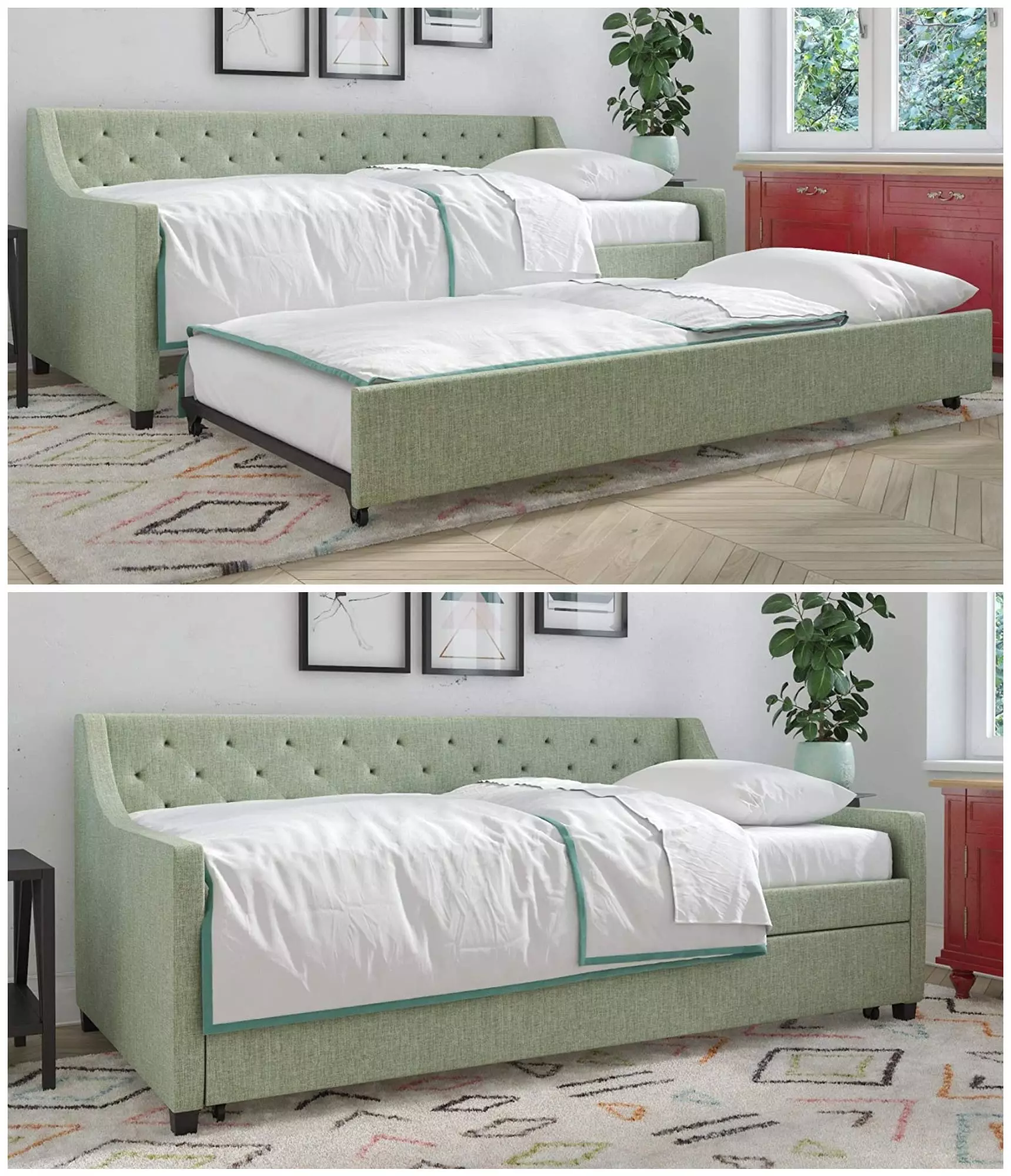 rattan daybed trundle 2