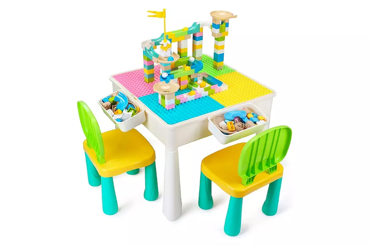 Milliard Kids 3-in-1 Play Table and Chair Set Lego table