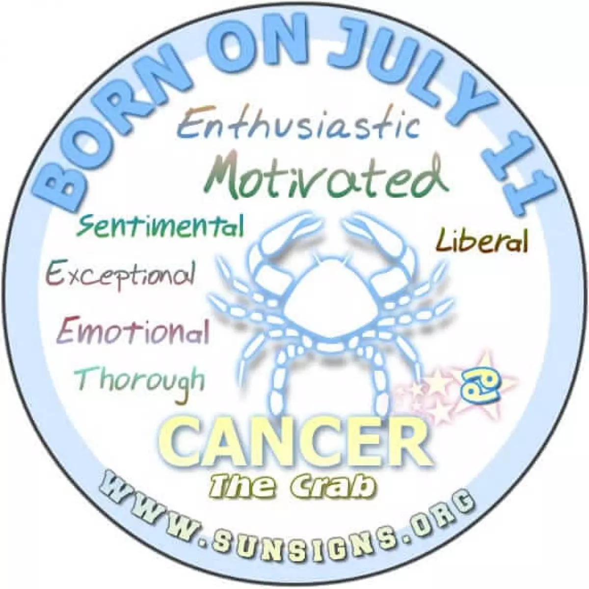 As the zodiac sign for birthday 11 July is Cancer, you typically go beyond the expectations of others.