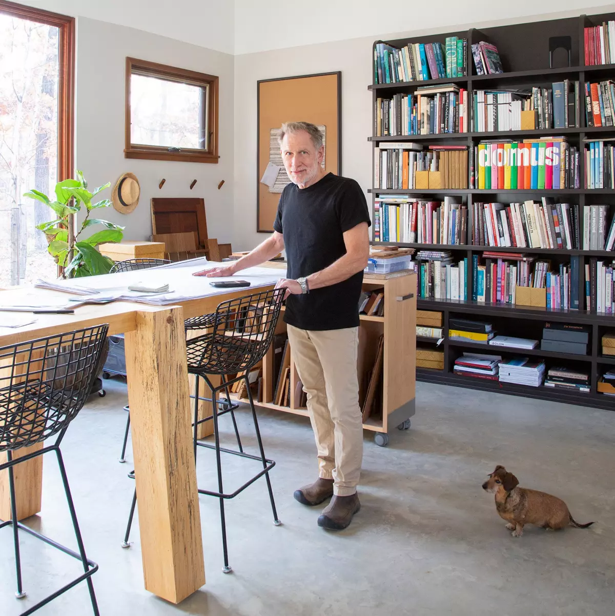 Architect Alan Wanzenberg and his dog Skippy. Photo © Michelle Rose