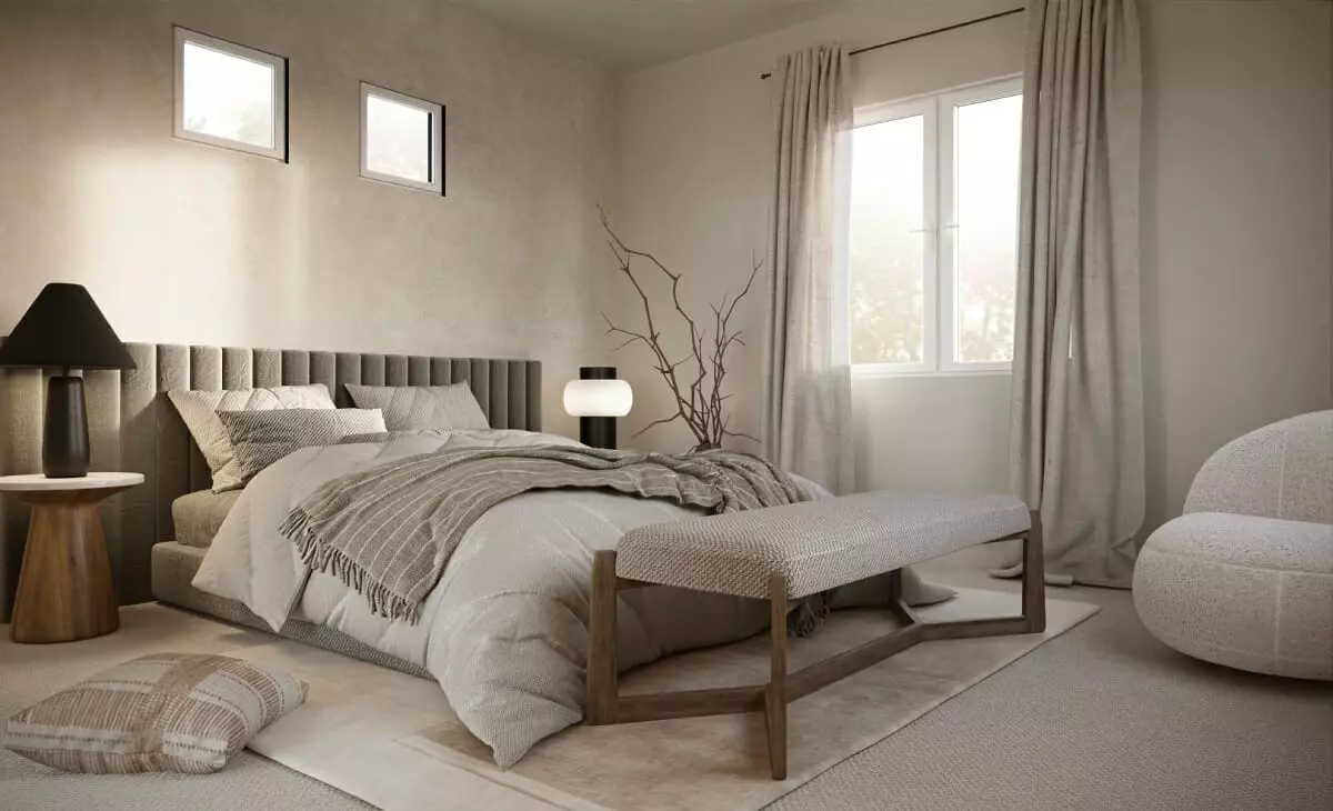 Positive energy placement in a Feng Shui bedroom by Anna Y