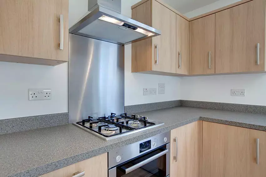 Beautiful spacious kitchen with plywood cabinets