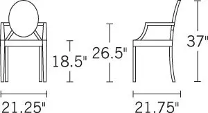 Ghost chair measurements