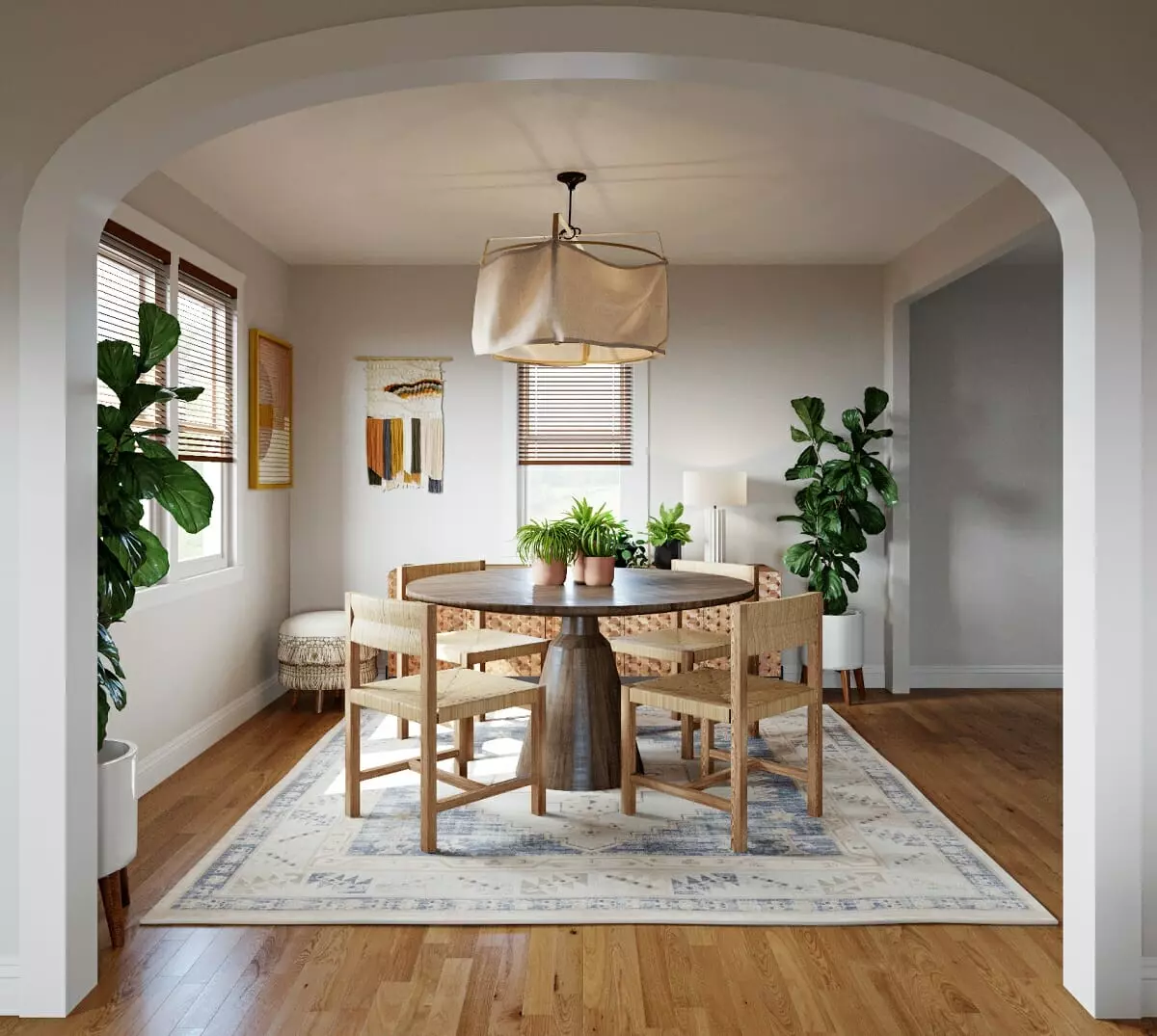 Home décor trends 2023 in a dining room by Decorilla designer, Drew F.
