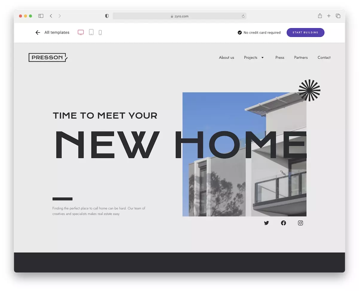 anir real estate website design