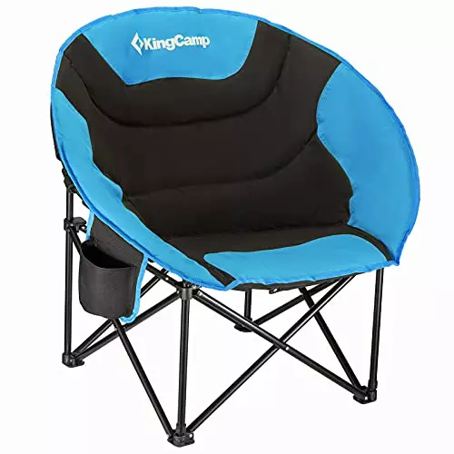 KingCamp Camping Moon Chair Oversized Padded Round Saucer Chairs