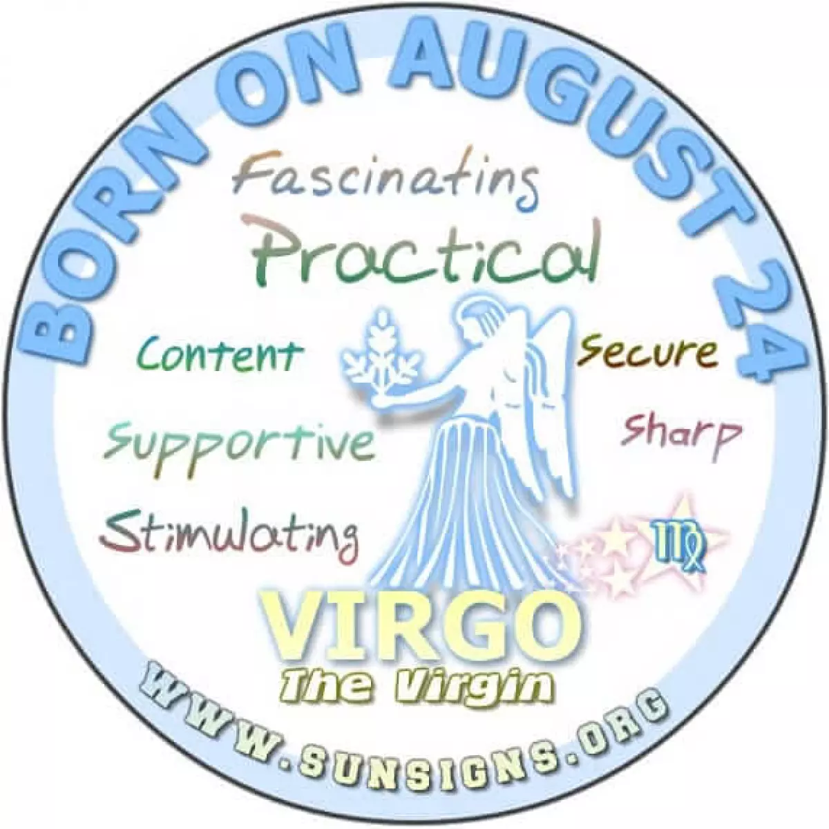 IF YOUR BIRTHDATE IS ON AUGUST 24, then you are a Virgo.