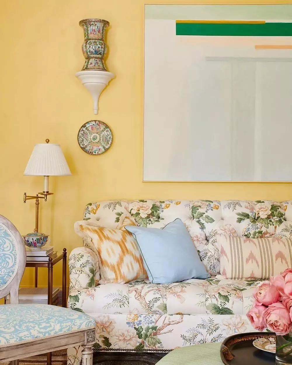 Coastal grandmother yellow walls