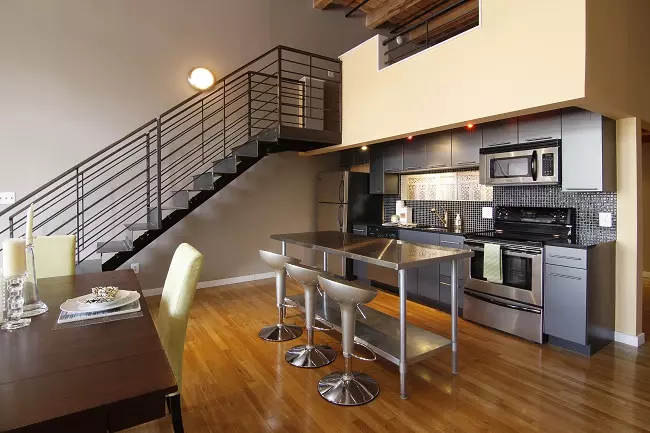 Modern and chic loft-style condo unit.