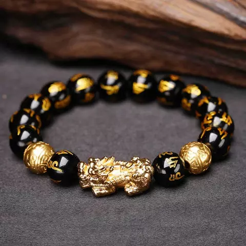 obsidian wealth bracelet