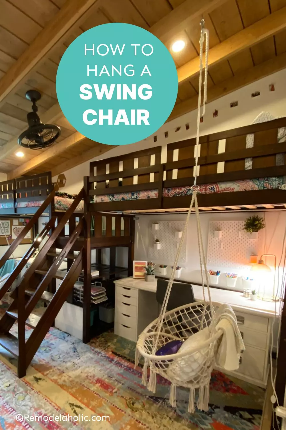 How To Hang A Swing Chair From The Ceiling With Basic Supplies From The Hardware Store, Remodelaholic