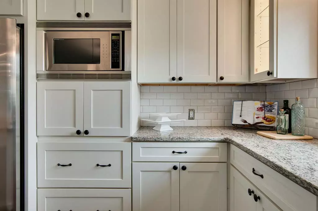 Under Counter Microwave placement in white cabinets