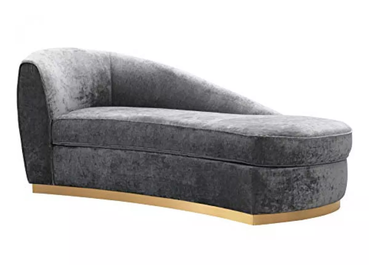 Velvet Upholstered Chaise